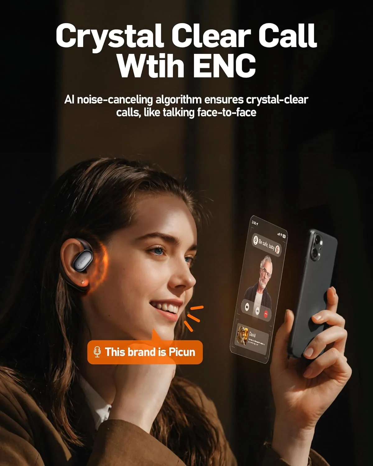 Picun H3S Open Ear Wireless Headphones